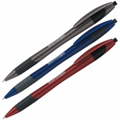 Ручка шариковая автоматическая Berlingo "Metallic XL" синяя, 0,7мм CBm_70782