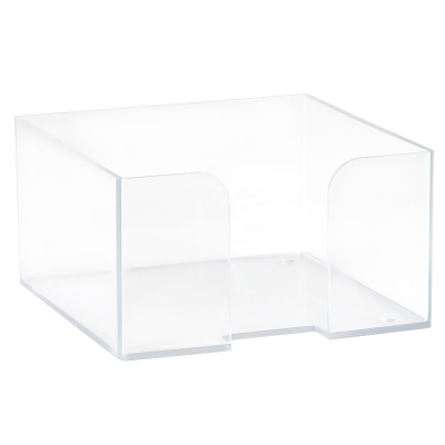 Подставка для бумажного блока СТАММ, 9*9*5см, пластиковая, прозрачная,  ПЛ61