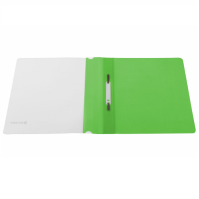 Скоросшиватель пластиковый BRAUBERG, А4, 130/180 мкм, салатовый, 228674