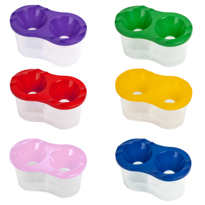 Стакан-непроливайка ПИФАГОР "ЭНИКИ-БЕНИКИ", двойной, ассорти, 192125