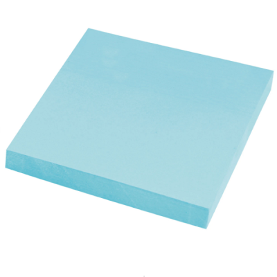 Блок самоклеящийся (стикеры) STAFF STANDARD, ПАСТЕЛЬНЫЙ 76х76 мм, голубой, 100 листов, 116574