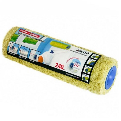 Ролик "Профи" полиакрил, желтый ворс 180 мм