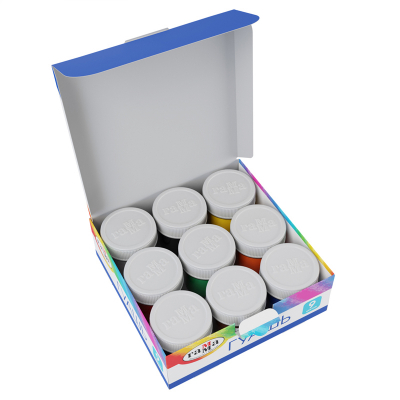 Гуашь Гамма "Классическая", 09 цветов, 20мл, картон. упак. 2210309