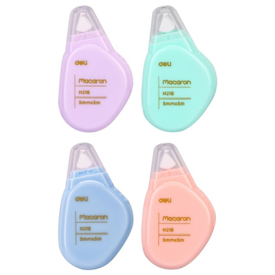 Корректирующая лента в роллере, 5 мм х 5 м, Macaron, Deli, Н21606