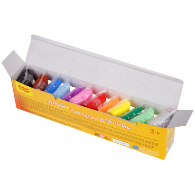 Легкий пластилин для лепки Мульти-Пульти, 12 цветов, 120г, картон ЛП_38966