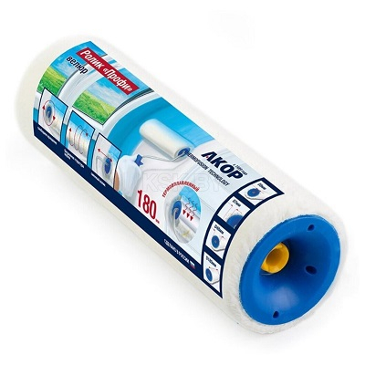 Ролик "Профи" Велюр (белый) 180 мм.