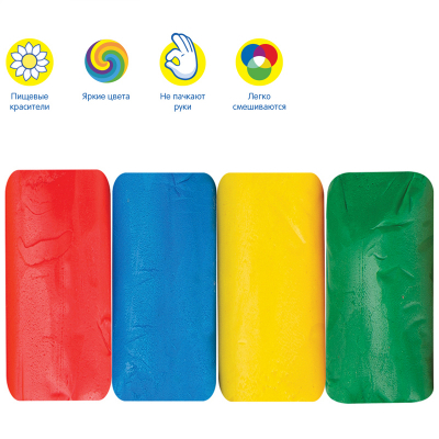 Тесто для лепки Мульти-Пульти "Енот на каникулах", 04 цвета*60г, пластиковый стакан ТЛ_12206