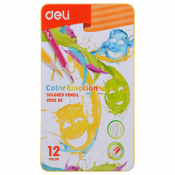 Карандаши Deli «Color Emotion», 12 цветов, в металлическом пенале 00205С