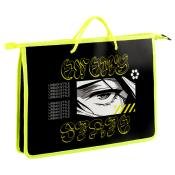 Папка с ручками А4 ArtSpace "Dark", пластик, на молнии, 40мм, ПТ-15_60165