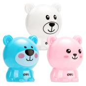 Точилка одинарная с контейнером «Животные», Deli 0573