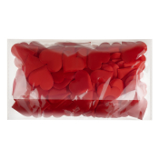 Наполнитель для подарков, 3см, "Red hearts", MESHU, 100шт., красный, MS_65912