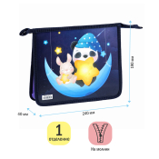 Папка для тетрадей 1 отделение, А5, ArtSpace "Friends", 240*190*40мм, пластик, на молнии ПТЛ-715_48918