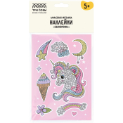 Алмазная мозаика, наклейки ТРИ СОВЫ "Единорожка", пакет с европодвесом, АМН_48210