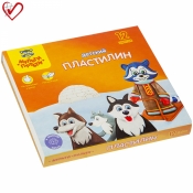 Пластилин Мульти-Пульти "Енот на Аляске", 12 цветов, 180г, со стеком, картон. ДП_10235