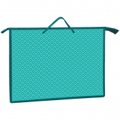 Папка для чертежей и рисунков А3 ArtSpace "Бирюзовый паттерн", пластик, на молнии ПР-3-20_25640