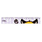 Линейка 20см СТАММ "Ушки", пластиковая, широкая, европодвес, ЛН-30547