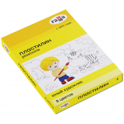 Пластилин Гамма "Юный художник" NEW, 08 цветов, 112г, со стеком, картон. упаковка 280043
