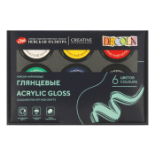 Набор акрила "DECOLA", глянцевые краски, 6 цветов,  20мл, 2941024