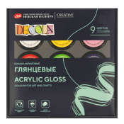 Набор акрила "DECOLA", глянцевые краски, 9 цветов, 20мл, 2941115