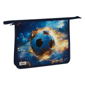 Папка для тетрадей 1 отделение, ArtSpace "Football", А5, пластик, на молнии, ПТ-715Л0008