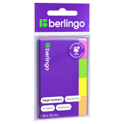 Флажки-закладки Berlingo "Ultra Sticky", 20*50мм, 50л*4 неоновых цвета, LSz_41002