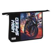 Папка для тетрадей 1 отделение, ArtSpace "High speed", А5, пластик, на молнии, ПТ-715Л0006