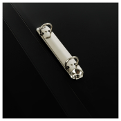 Папка на 2 кольцах СТАММ "Стандарт" А4, 25мм, 700мкм, пластик, черная, ММ-30594