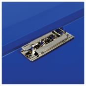 Папка с боковым зажимом СТАММ "Стандарт" А4, 17мм, 700мкм, пластик, синяя ММ-30645