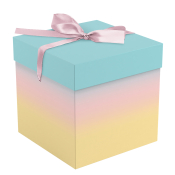 Коробка складная подарочная MESHU "Gradient", (15*15*15см), с лентой, MS_62562