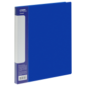 Папка на 2 кольцах СТАММ "Стандарт" А4, 40мм, 700мкм, пластик, синяя, ММ-30598