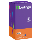 Ручка шариковая Berlingo "Tribase grip fuze" синяя, 0,7мм, грип, ассорти, CBp_70968