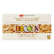 Набор акрила "DECOLA", металлик, 8 цветов, 18мл, 4941271