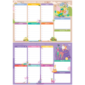 Расписание уроков с расписанием звонков А4 BG "Пиши-стирай. Дивный Мир", 367886