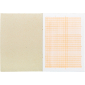 Бумага масштабно-координатная OfficeSpace, А4 16л., оранжевая, на скрепке, 16БмА4ск_13546