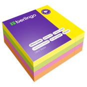Самоклеящийся блок Berlingo "Ultra Sticky", 50*50мм, 240л., 4 неоновых цвета LSn_40102