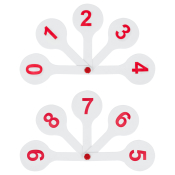 Веер-касса цифр от 0 до 9, СТАММ, ВК010