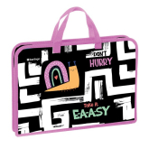 Папка с ручками 1 отделение, А4 Berlingo "Snail", 340*245*40мм, пластик, на молнии, PTA44052/1