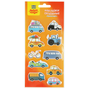 Наклейки объемные Мульти-Пульти "Транспорт", 10*22см, 10 наклеек, инд. уп., европодвес, PS_39805