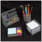 Настольный набор из металла Berlingo "Steel&Style", 4 предмета, серебристый BMs_41401