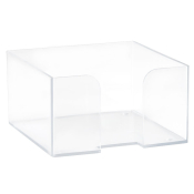 Подставка для бумажного блока СТАММ, 9*9*5см, пластиковая, прозрачная,  ПЛ61