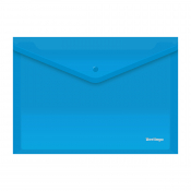 Папка-конверт на кнопке Berlingo, А4, 180мкм, синяя AKk_04102