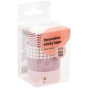 Набор клейких декоративных лент MESHU "Pink waves", 4шт MS_36903
