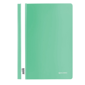 Скоросшиватель пластиковый BRAUBERG, А4, 130/180 мкм, бирюзовый, 228675