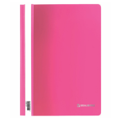 Скоросшиватель пластиковый BRAUBERG, А4, 130/180 мкм, розовый, 228672