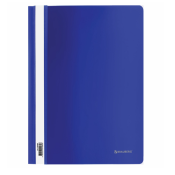 Скоросшиватель пластиковый BRAUBERG, А4, 130/180 мкм, синий, 220385
