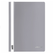 Скоросшиватель пластиковый BRAUBERG, А4, 130/180 мкм, серый, 220387