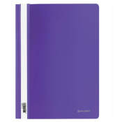 Скоросшиватель пластиковый BRAUBERG, А4, 130/180 мкм, фиолетовый, 220388