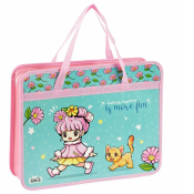 Папка с ручками А4 ArtSpace, пластик, на молнии, 80мм, ассорти, ПМ-А4-25_49855/1