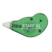 Корректирующая лента STAFF EVERYDAY, 5 мм х 3 м, корпус зеленый, механизм перемотки, блистер, 226810