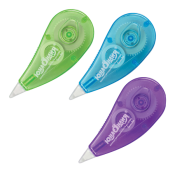 Корректирующая лента ЮНЛАНДИЯ "КАПЛЯ", 5 мм х 5 м, корпус ассорти, блистер, 227802